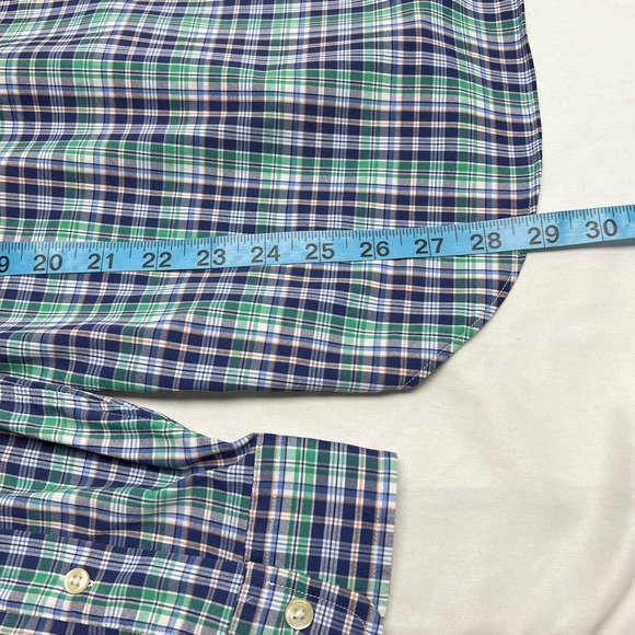 Ralph Lauren Blue Custom Fit Performance Button Up Check Shirt Men's Size XS - Picture 8 of 8